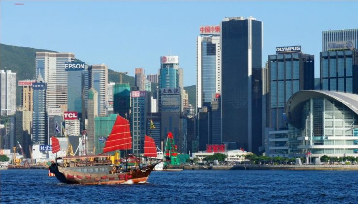 Victoria harbor in Hong Kong