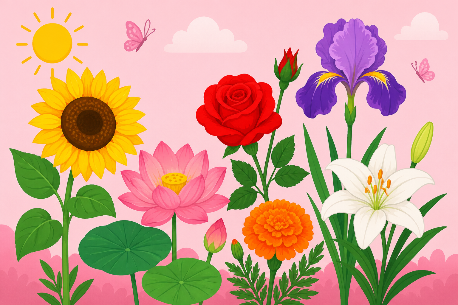Flowers Names for Kids for kids
