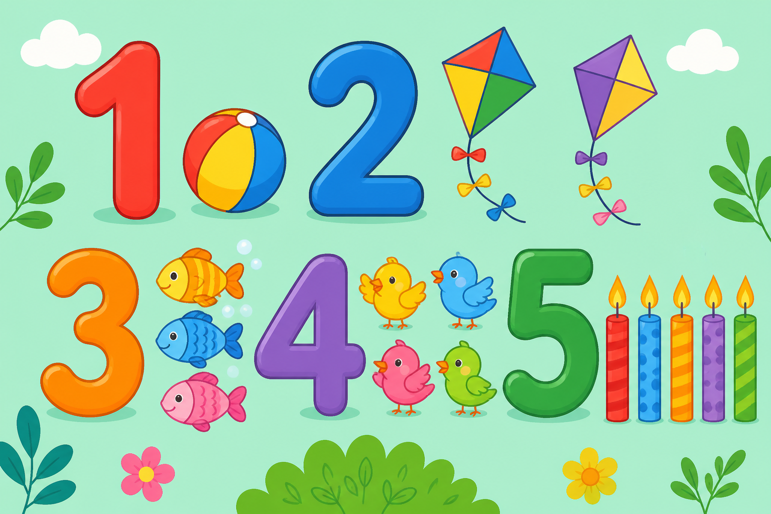 Numbers 1 to 20 for Kids for kids